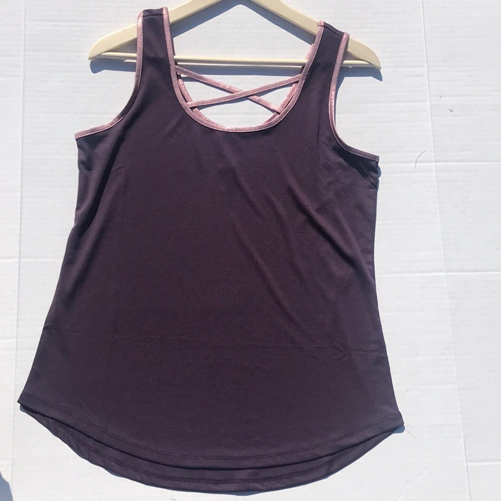 3/$20RBX Purple Criss Cross Back Athletic Tank Top